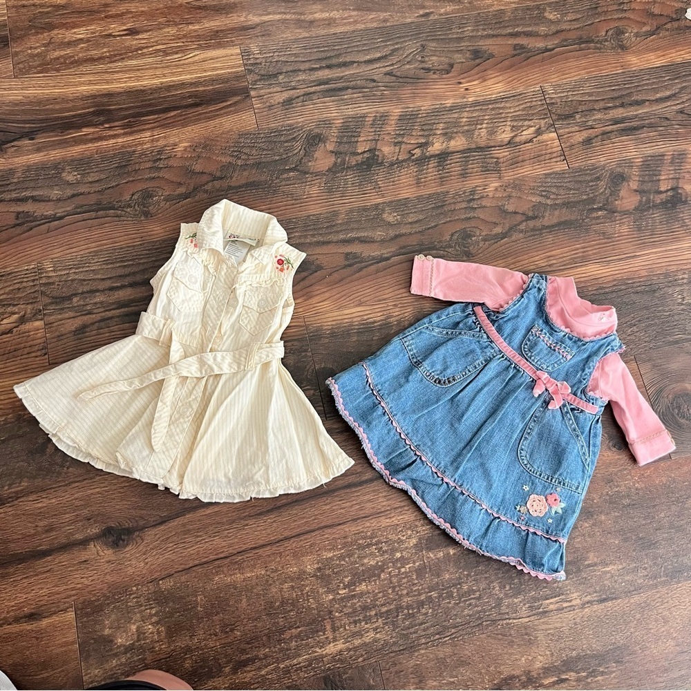 Vintage baby girl carters dresses 3/6 month fit